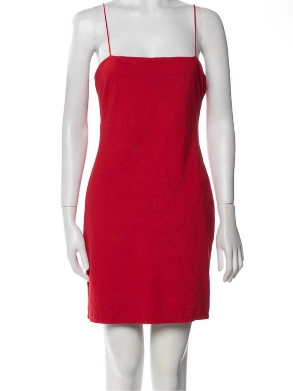 Alice + Olivia Slim Red Spaghetti-Strap Mini Dress